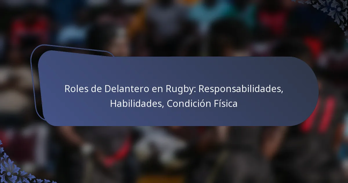 Roles de Delantero en Rugby: Responsabilidades, Habilidades, Condición Física