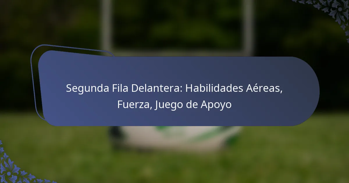Segunda Fila Delantera: Habilidades Aéreas, Fuerza, Juego de Apoyo