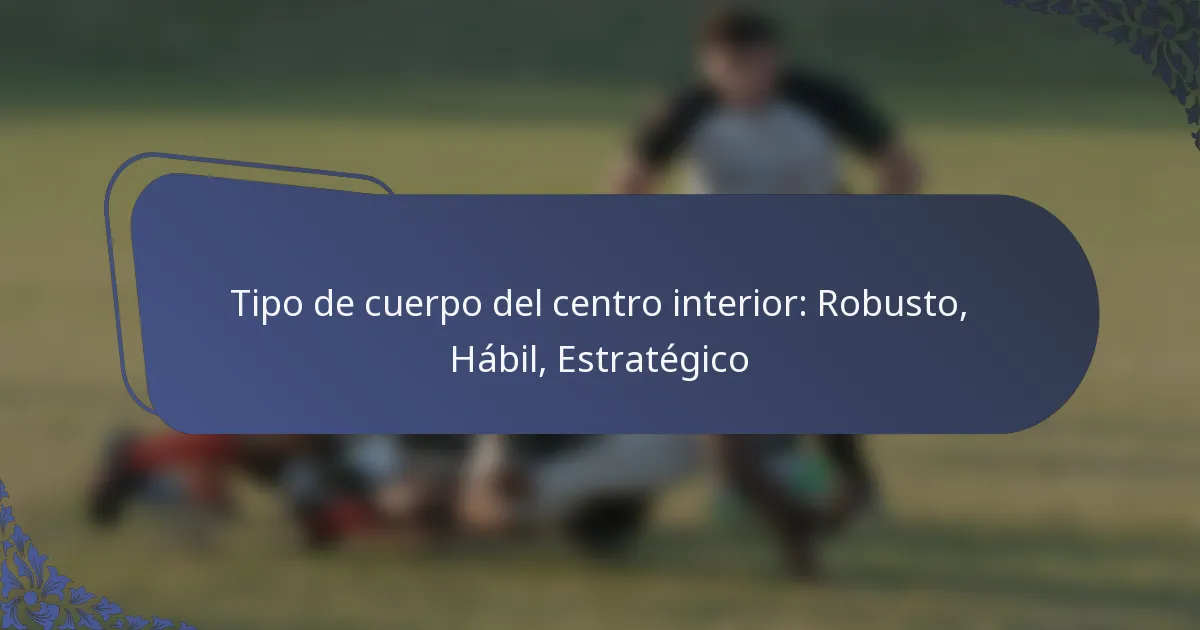Tipo de cuerpo del centro interior: Robusto, Hábil, Estratégico